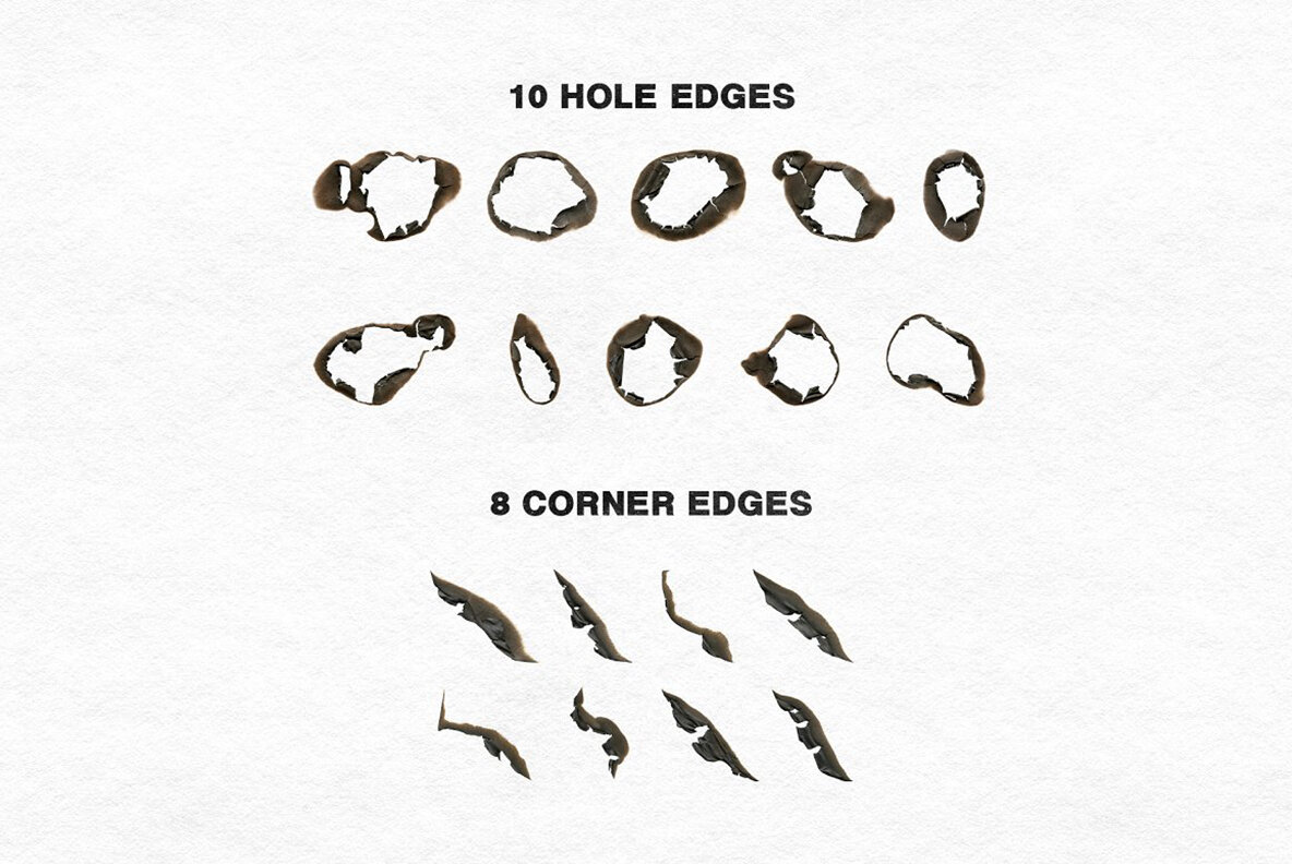 Burned Paper Edges Pack 4