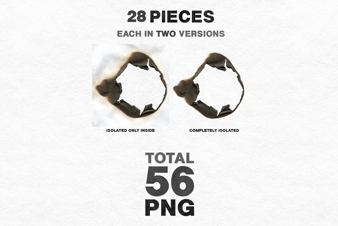 Burned Paper Edges Pack 5