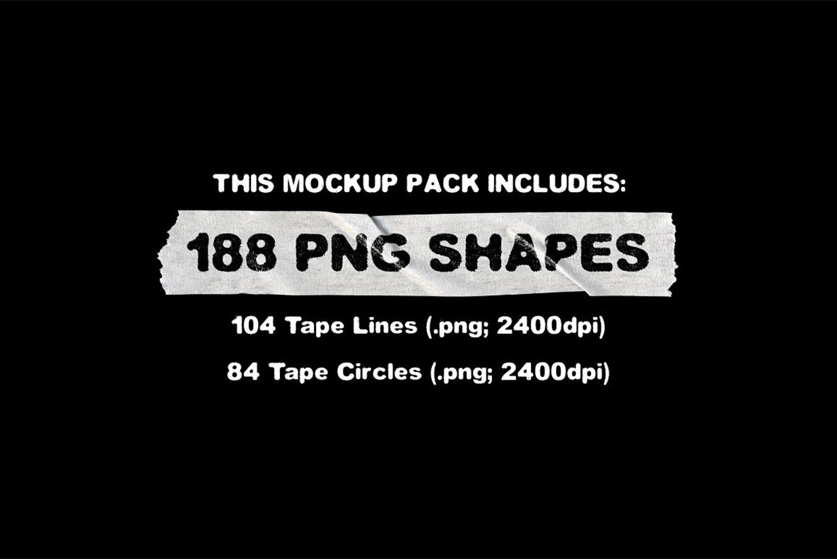 PNG Tape lines   circles shapes pack 2