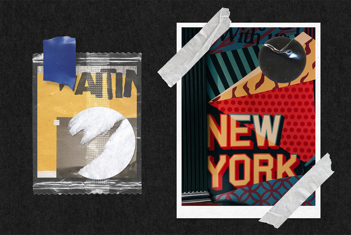 PNG Tape lines   circles shapes pack 3