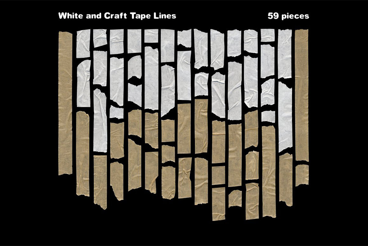 PNG Tape lines   circles shapes pack 5