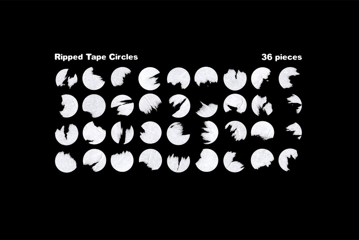PNG Tape lines   circles shapes pack 8