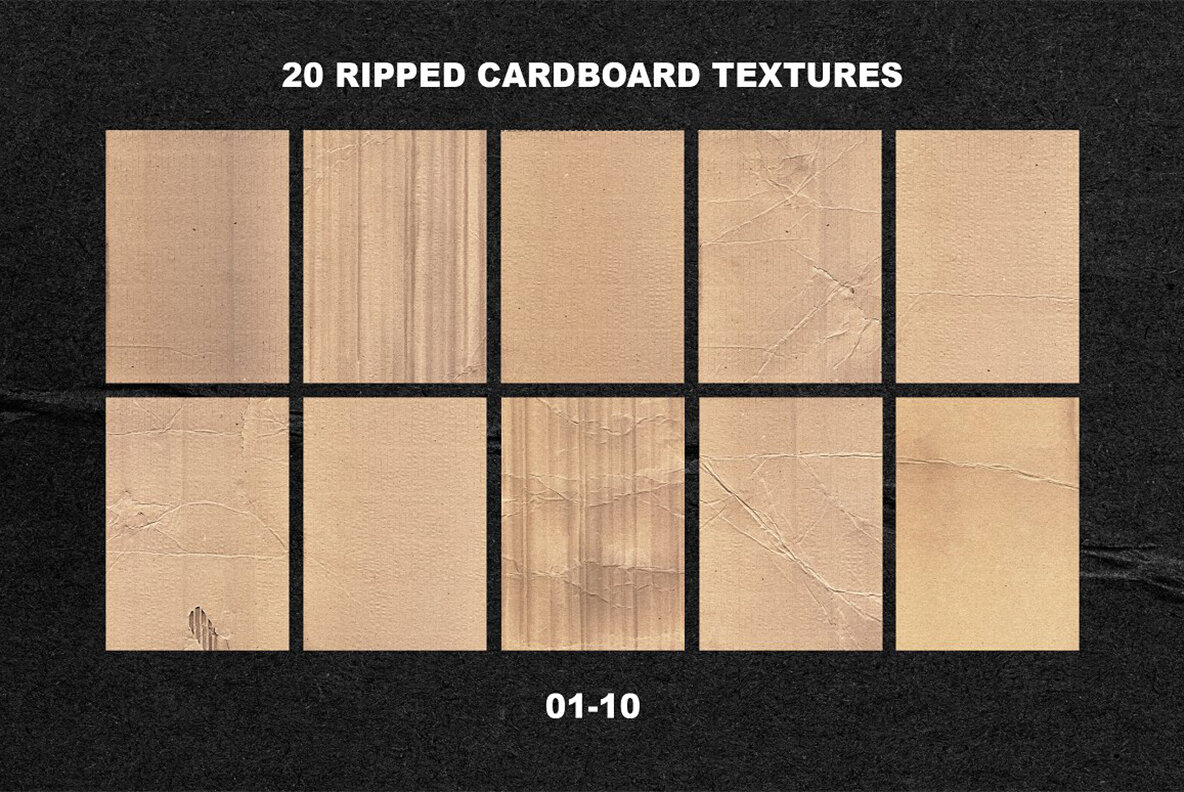 Ripped Cardboard Mockup Pack 9