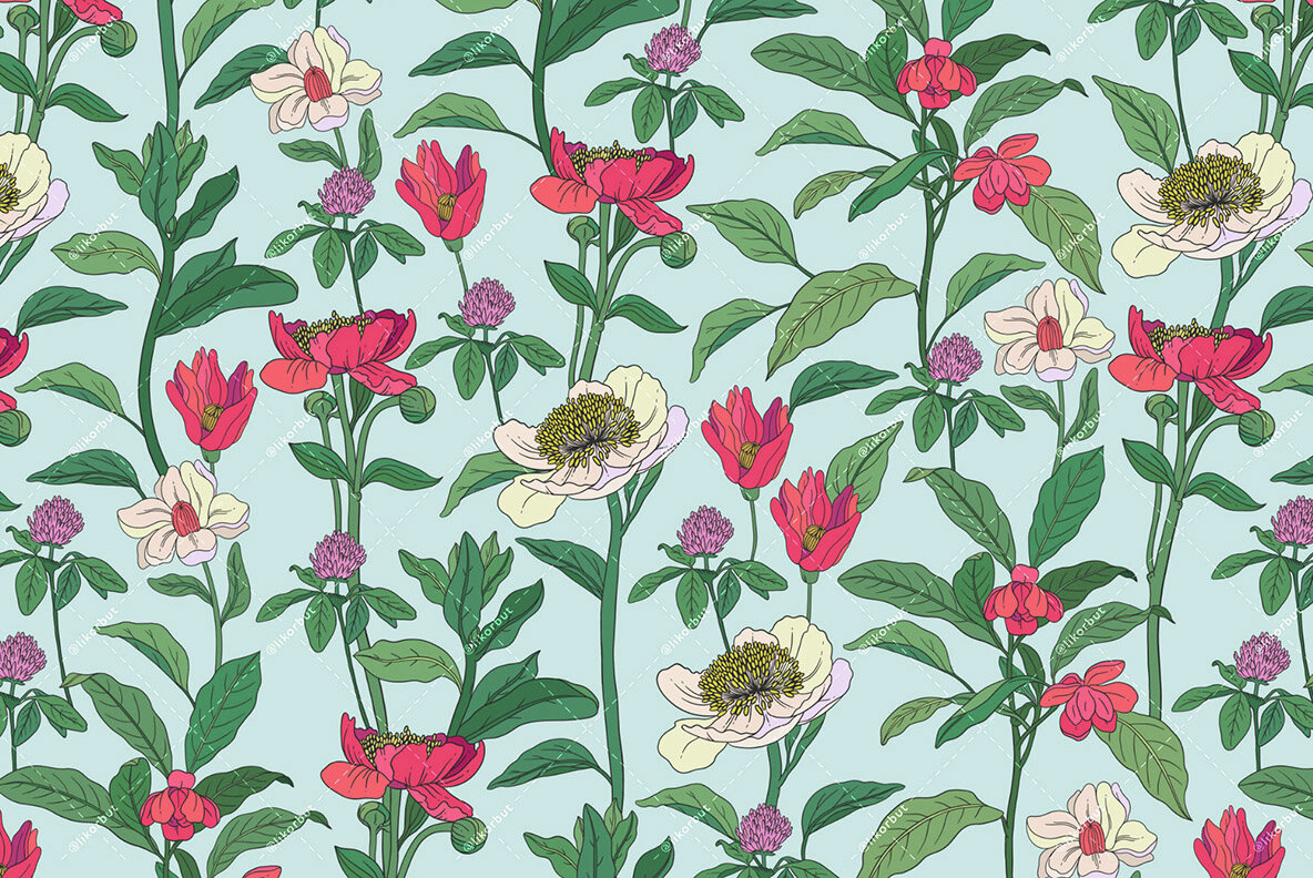 Rustle Botanical Pattern and Motifs 5