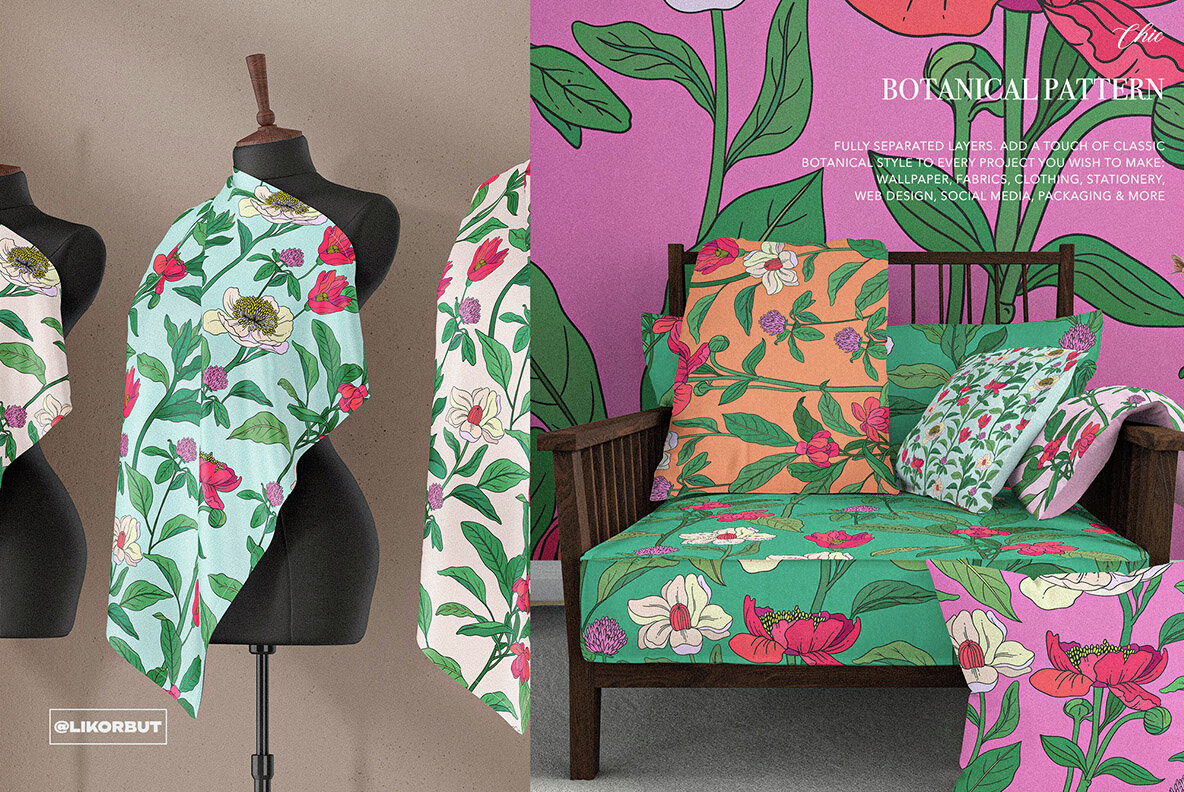 Rustle Botanical Pattern and Motifs 9