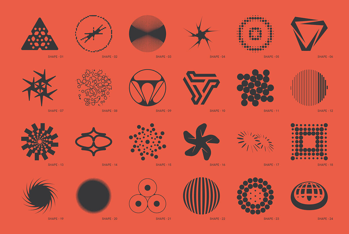 120 Abstract Geometric Shapes  Part 3 2