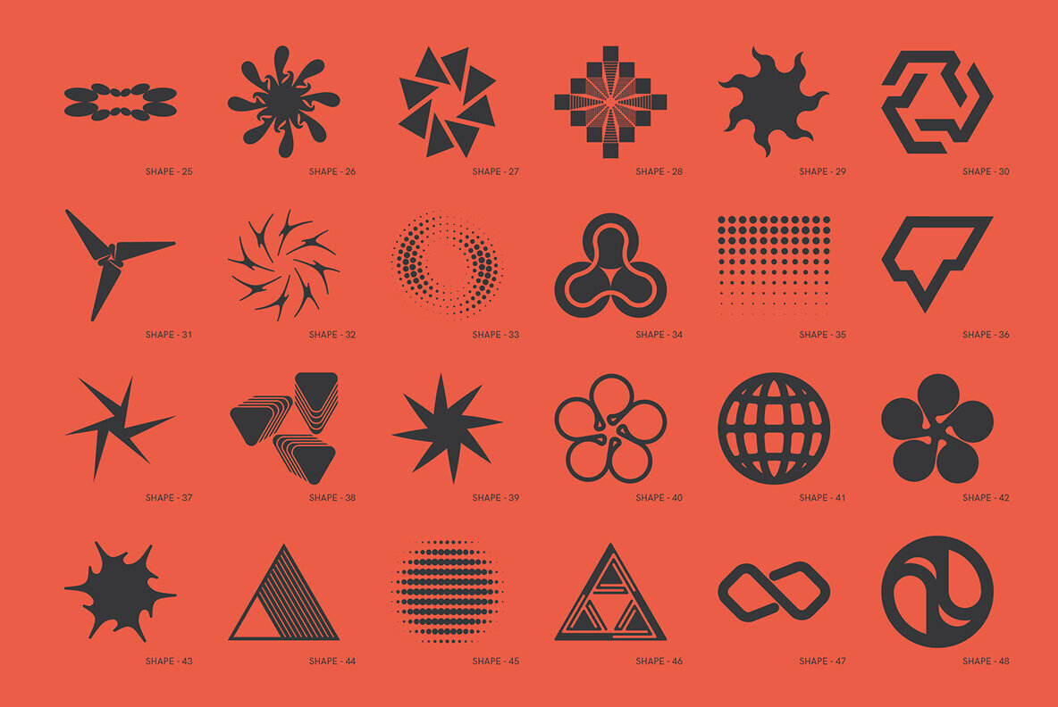 120 Abstract Geometric Shapes  Part 3 3