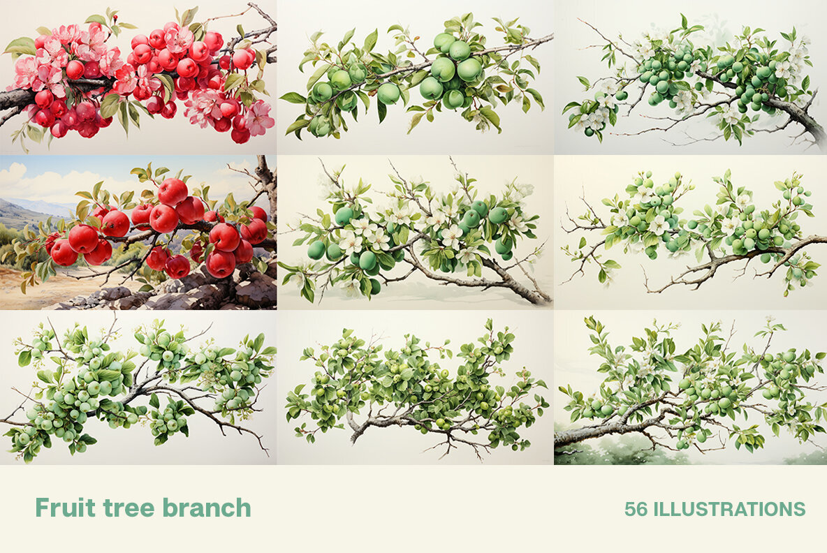 Fruit tree branch 2