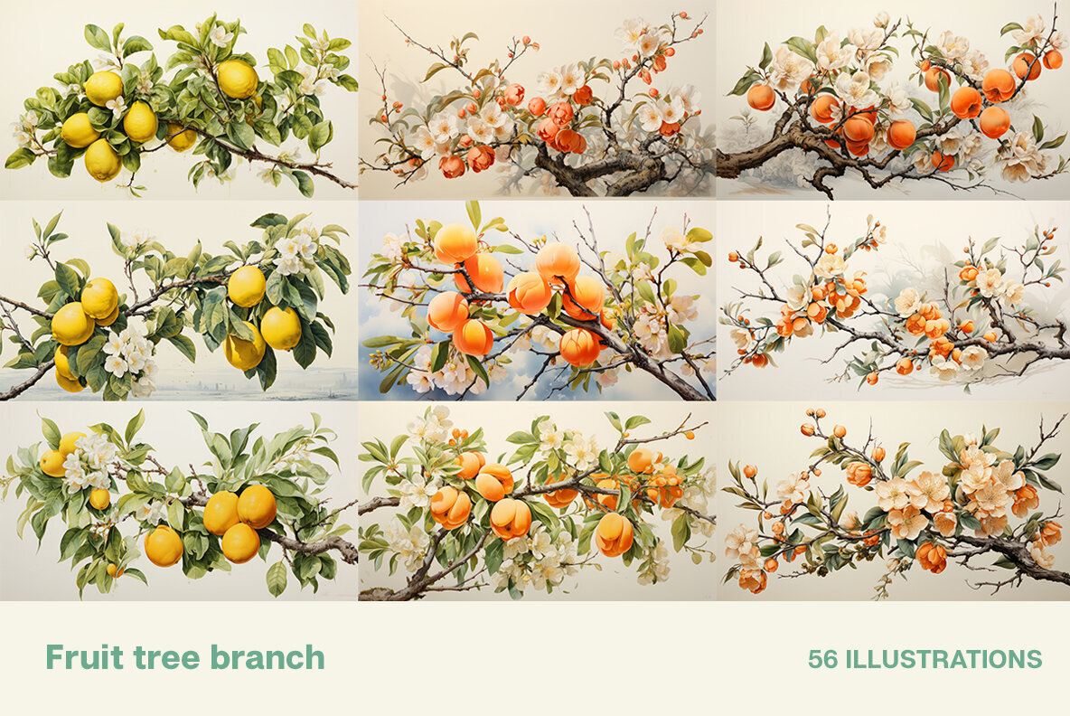 Fruit tree branch 3