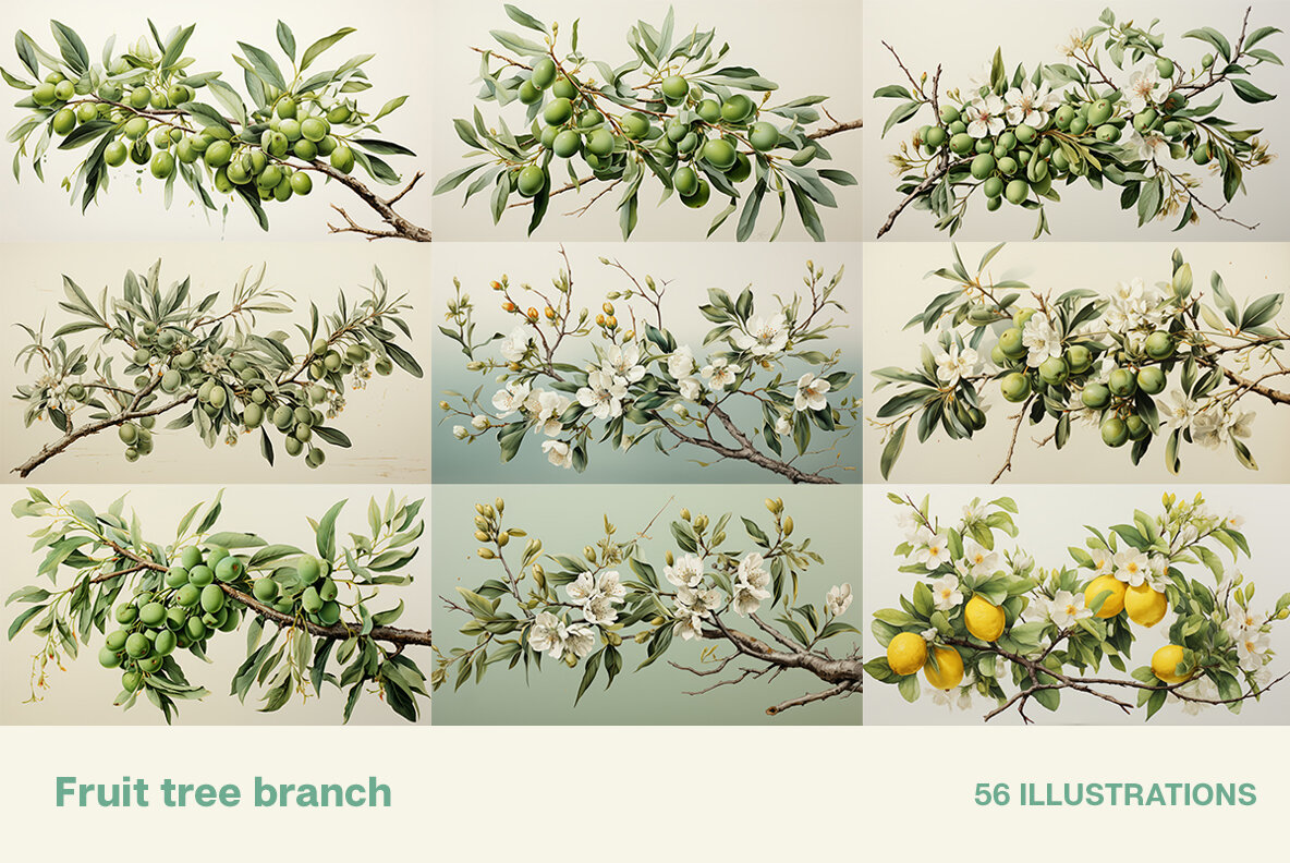 Fruit tree branch 4