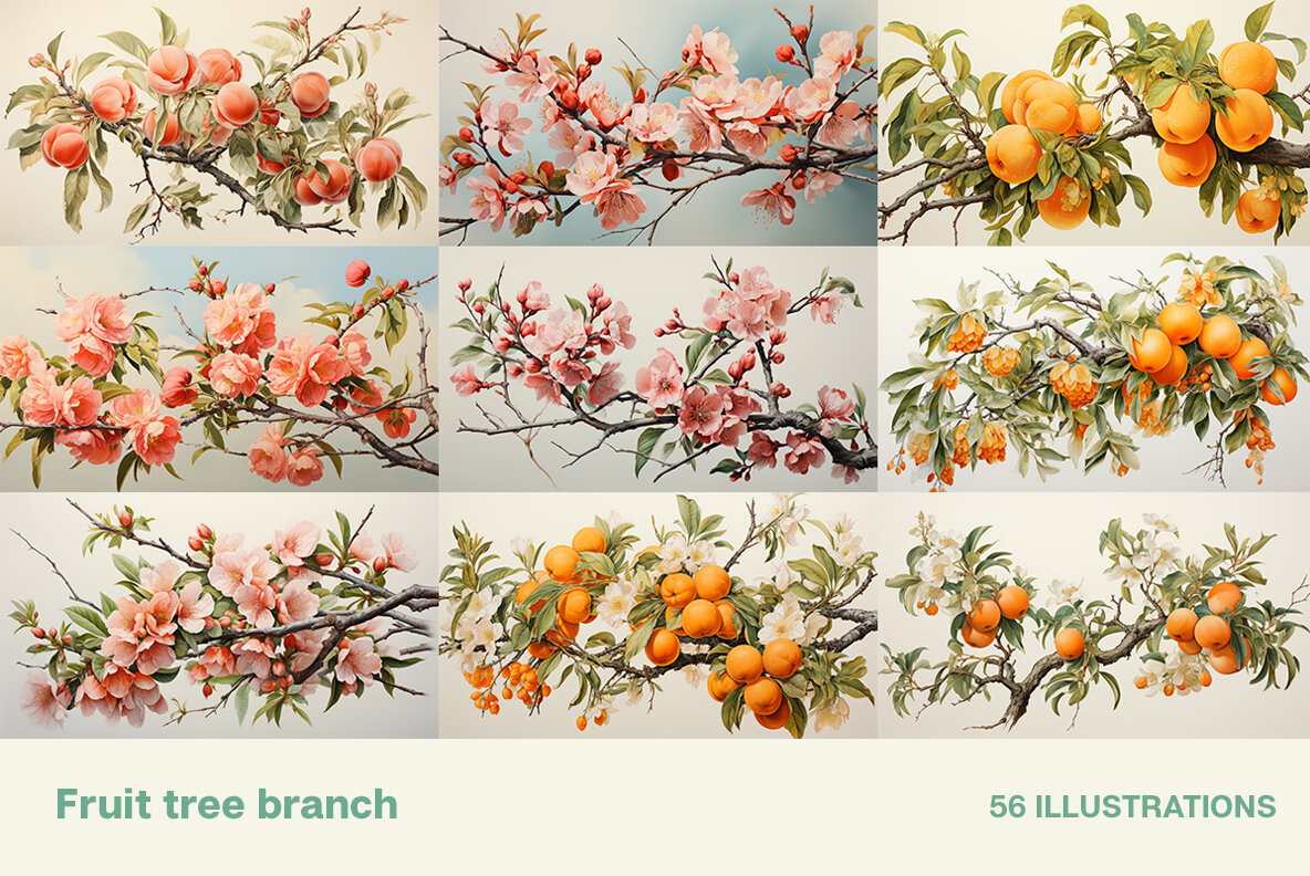 Fruit tree branch 5