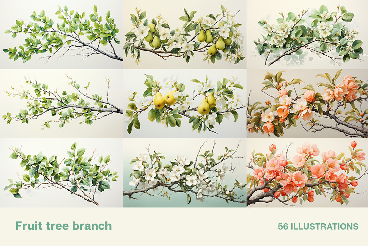 Fruit tree branch 6