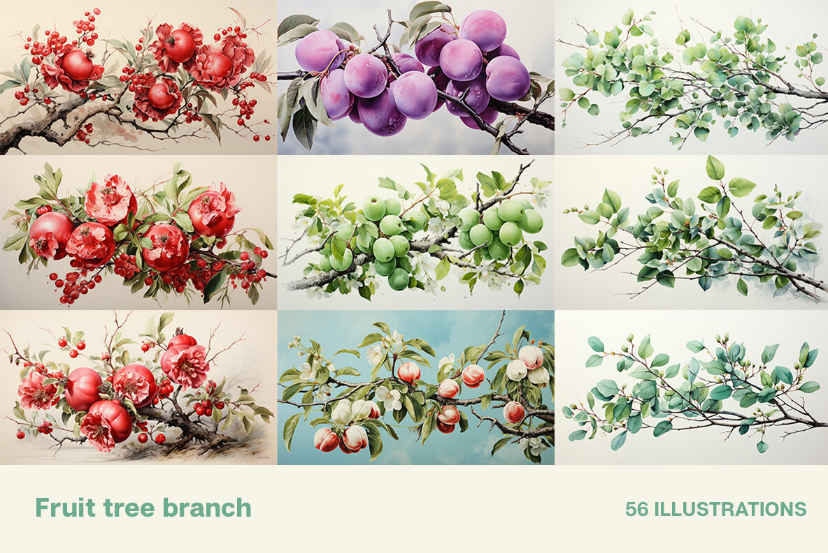 Fruit tree branch 7