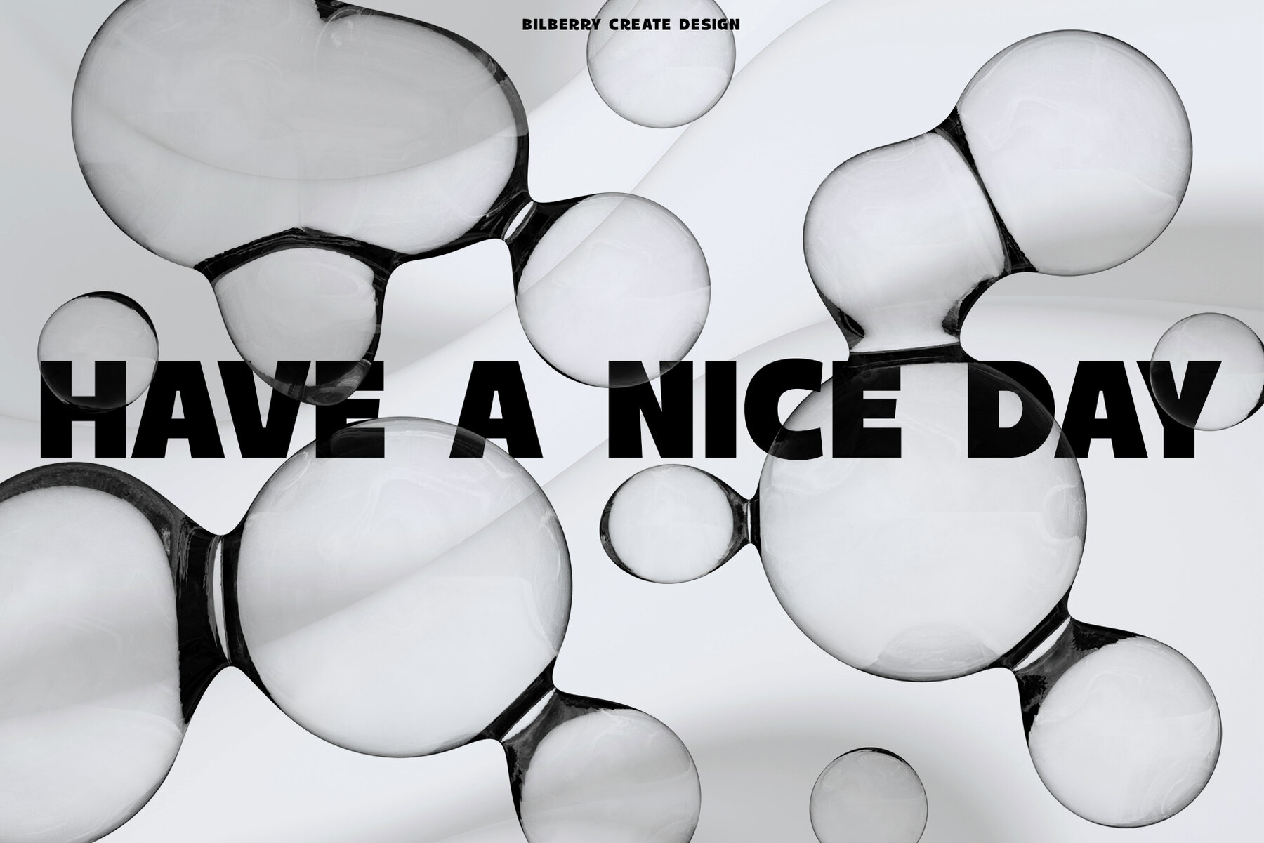 Abstract bubbles 3D art set 6