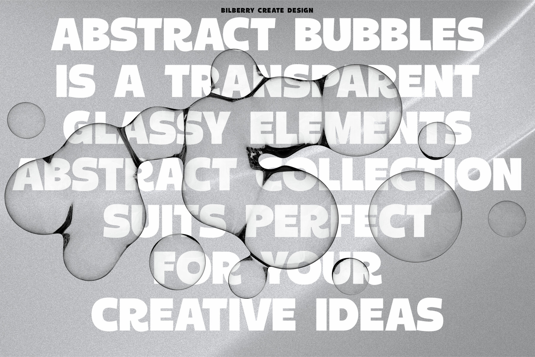 Abstract bubbles 3D art set 7