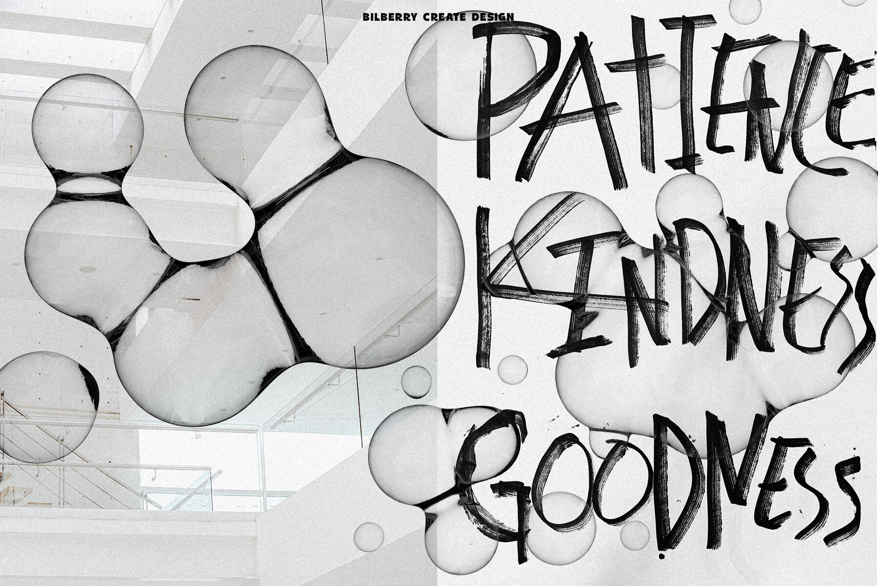 Abstract bubbles 3D art set 8