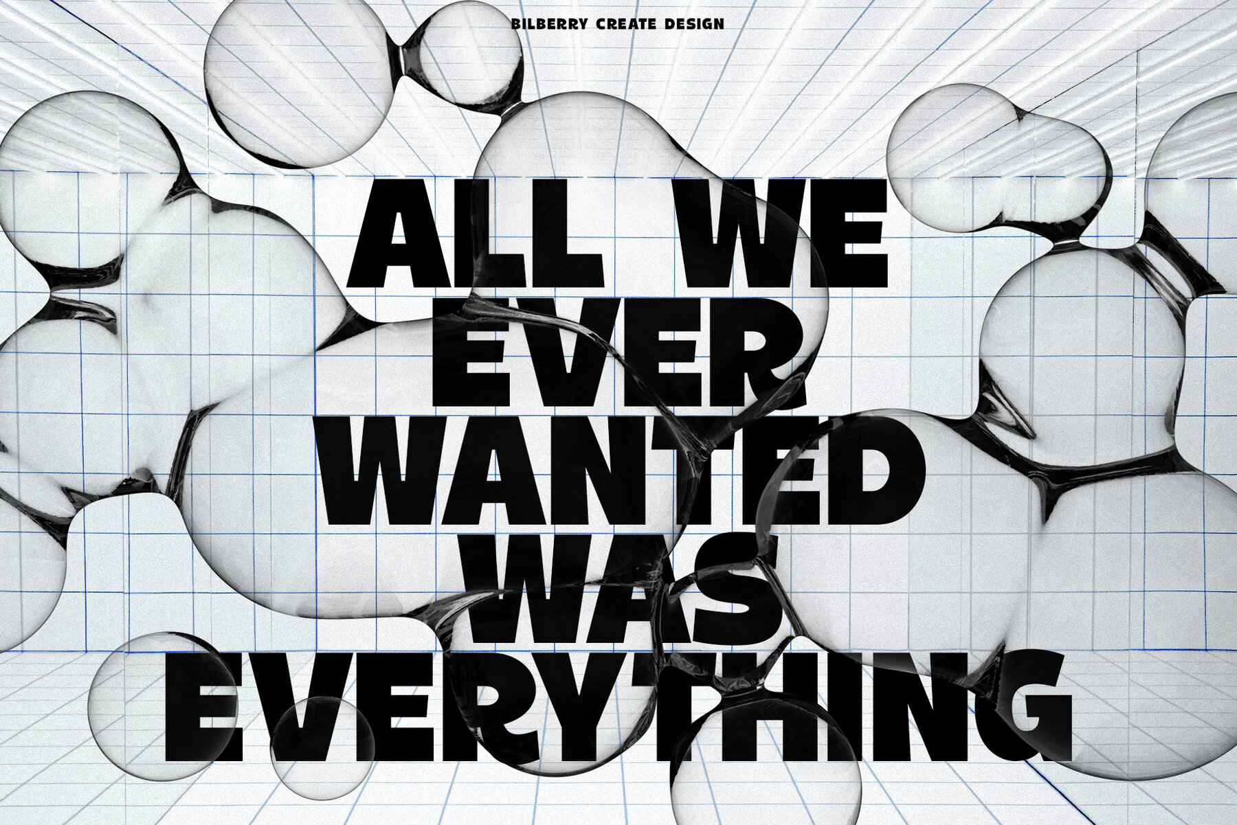 Abstract bubbles 3D art set 13