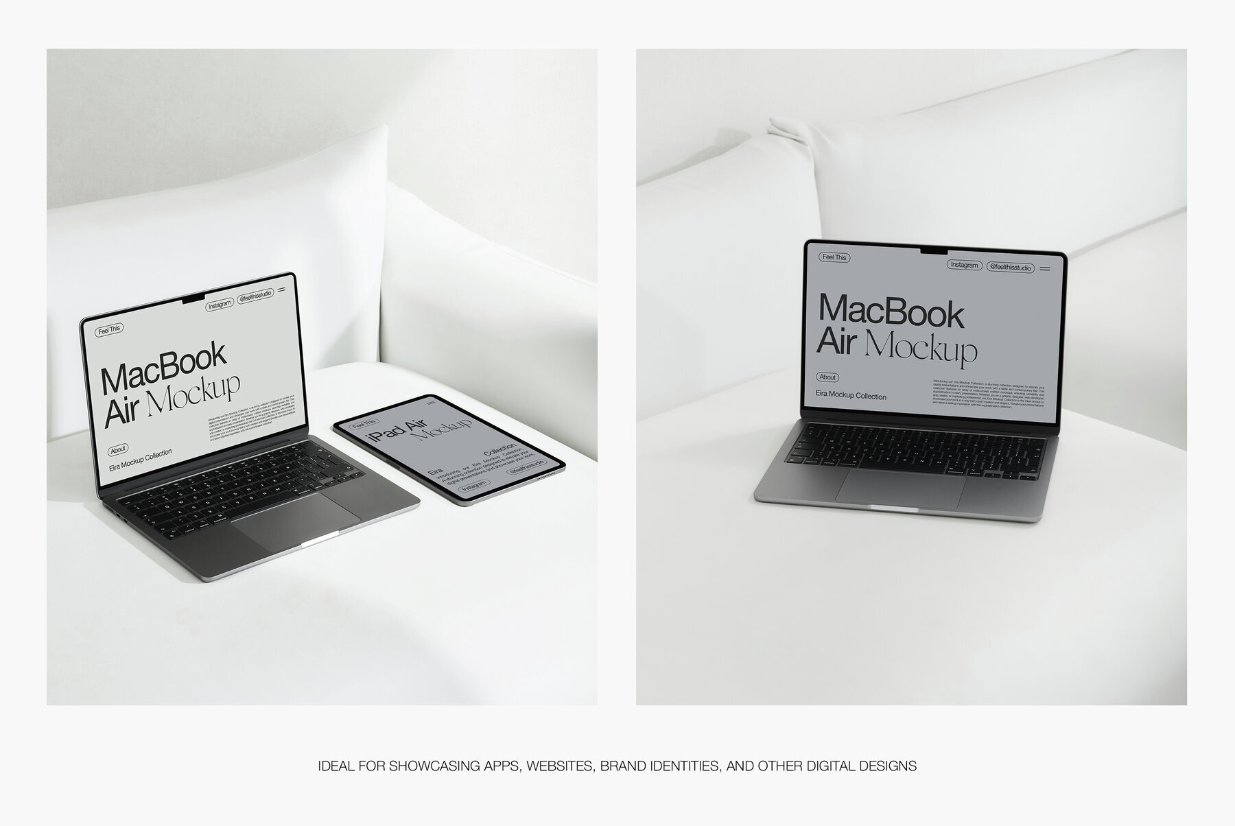 MacBook Air M2 iPhone iPad Mockups 3