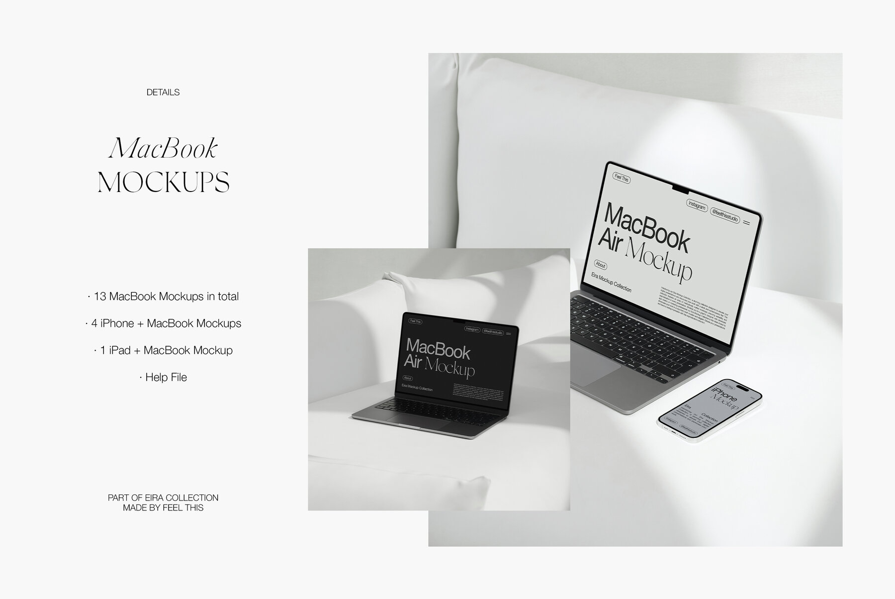 MacBook Air M2 iPhone iPad Mockups 7