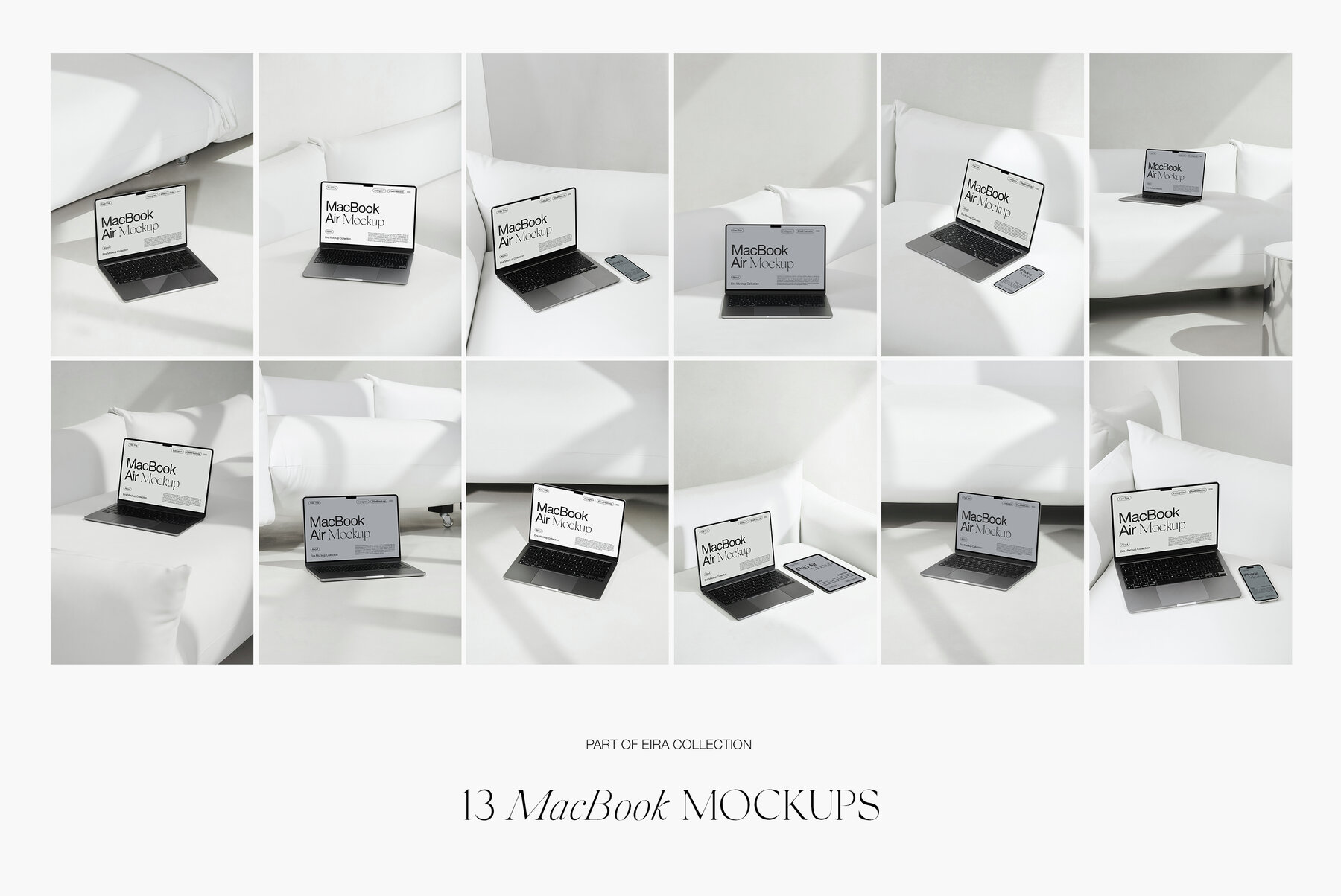 MacBook Air M2 iPhone iPad Mockups 9