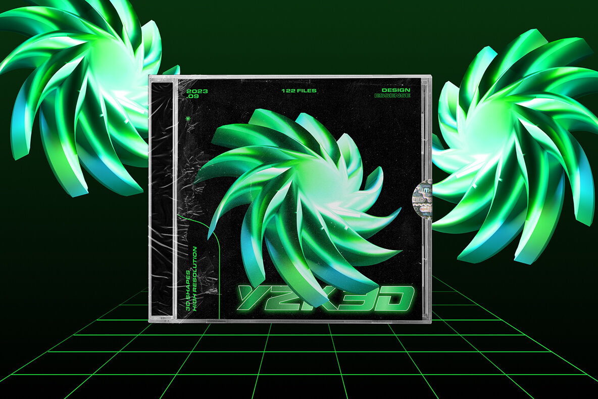 Y2K 3D Shapes Collection 13