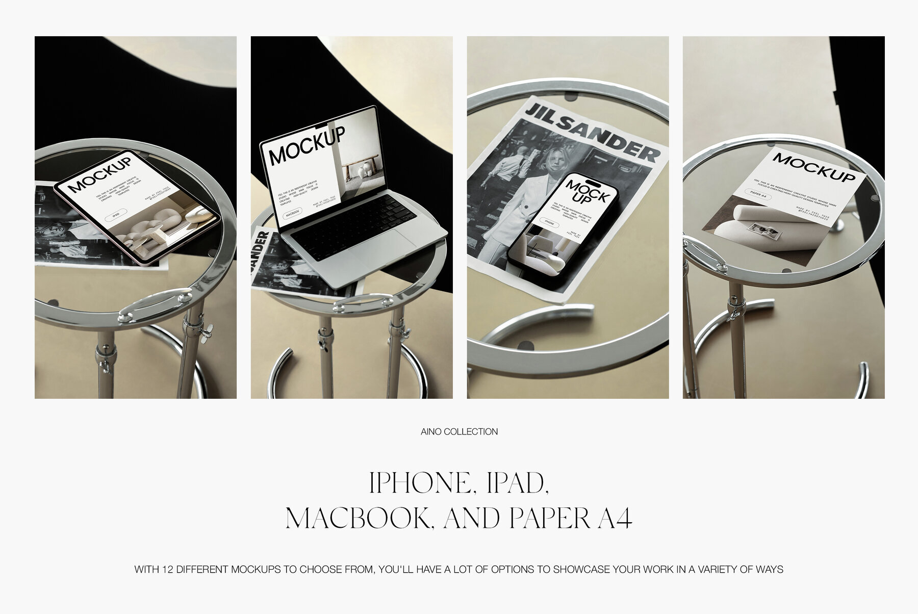 iPhone 14 Pro   MacBook Pro   iPad Air   Paper A4 Mockups 3