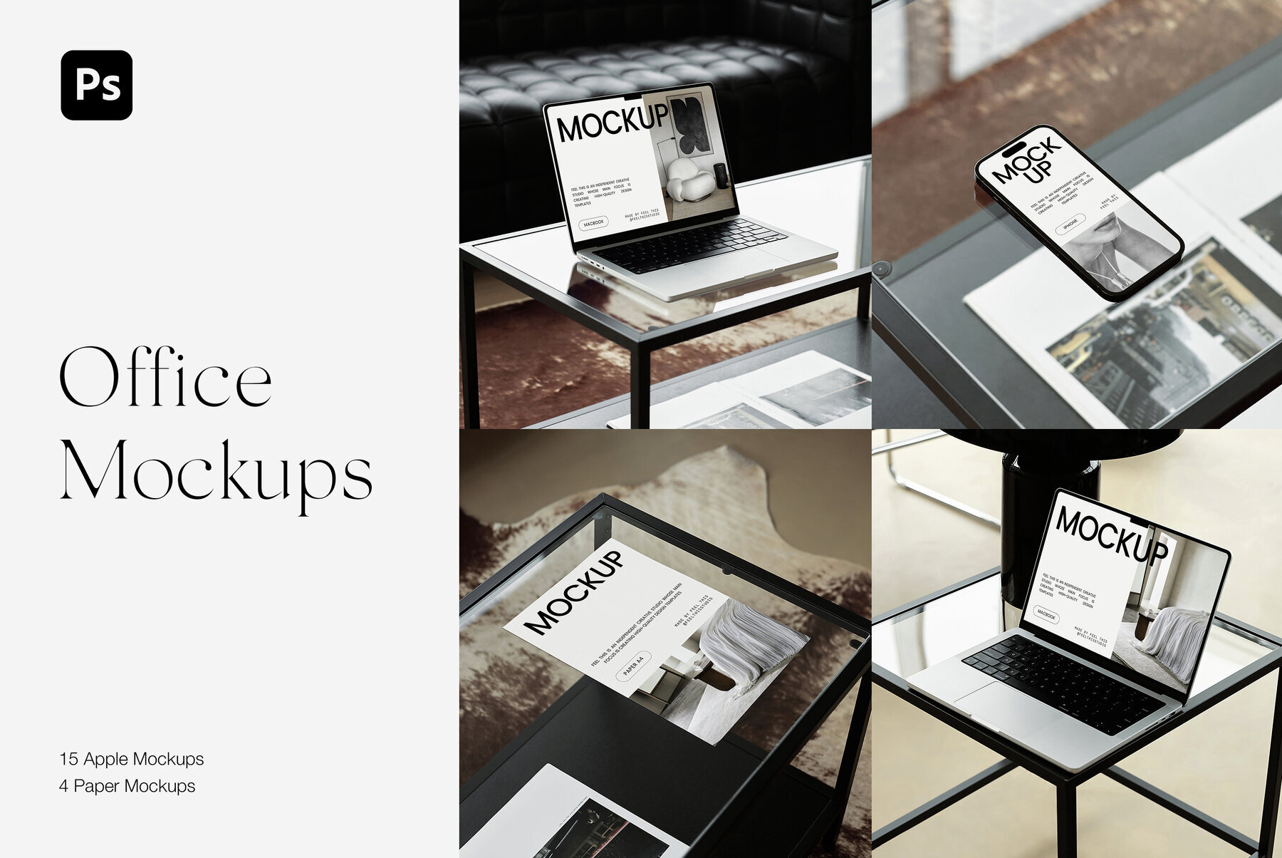 iPhone 14 Pro   MacBook Pro   iPad Air   Paper A4 Mockups 1