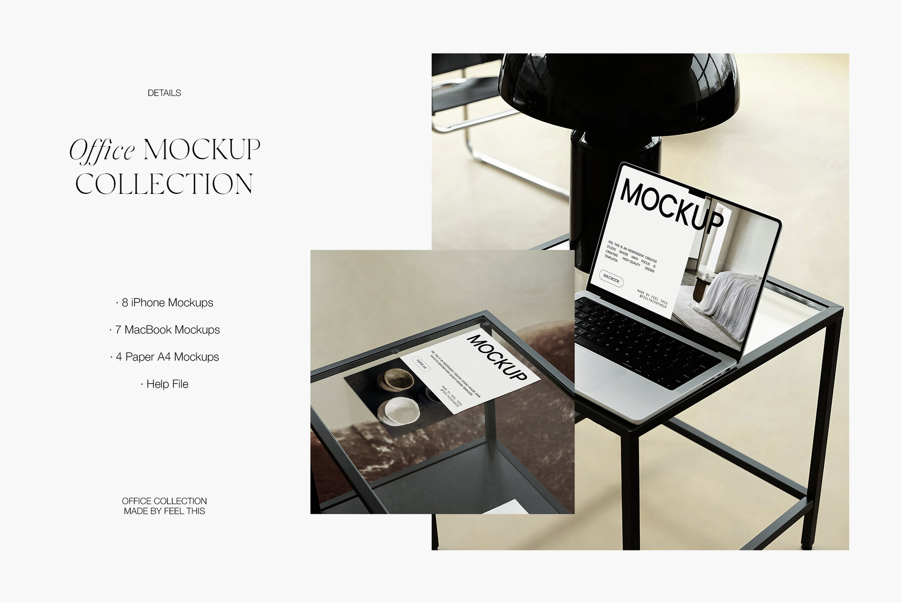 iPhone 14 Pro   MacBook Pro   iPad Air   Paper A4 Mockups 7