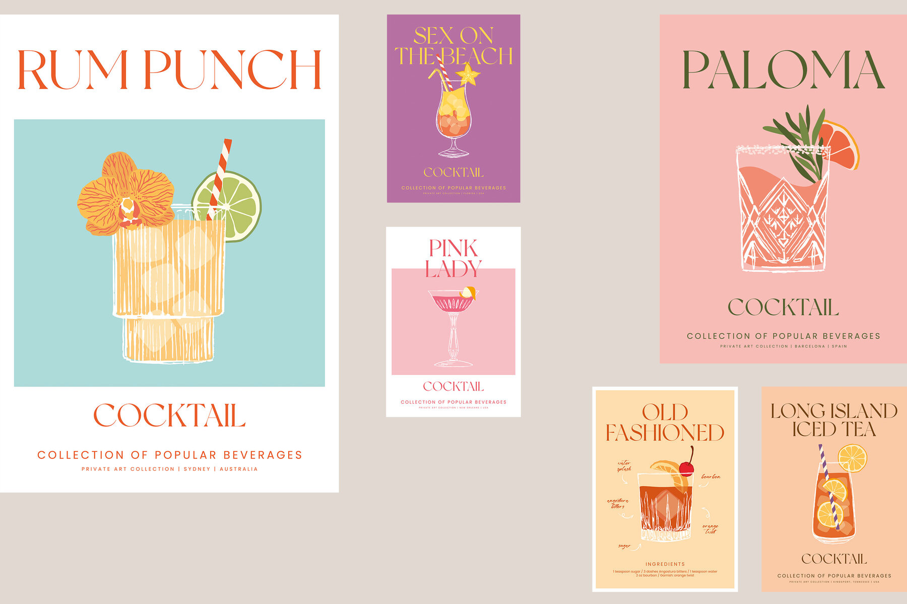 Cocktail Prints Posters 11