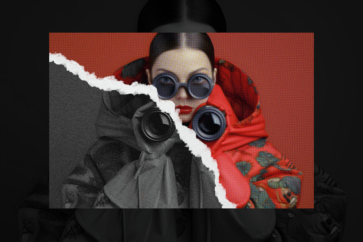 Ripped Magazine Photo Effect 3