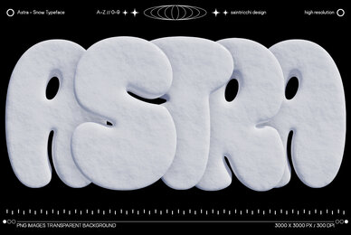 Astra   Snowy 3D PNG Letters