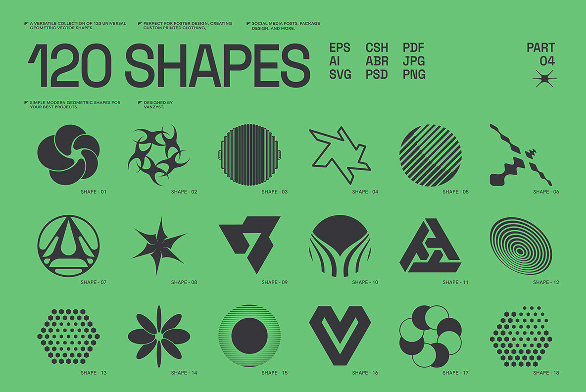 120 Abstract Geometric Shapes Part 4 1