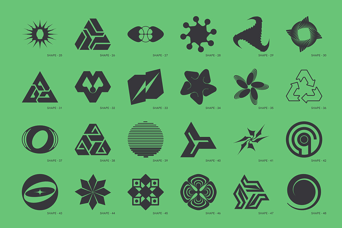 120 Abstract Geometric Shapes Part 4 3