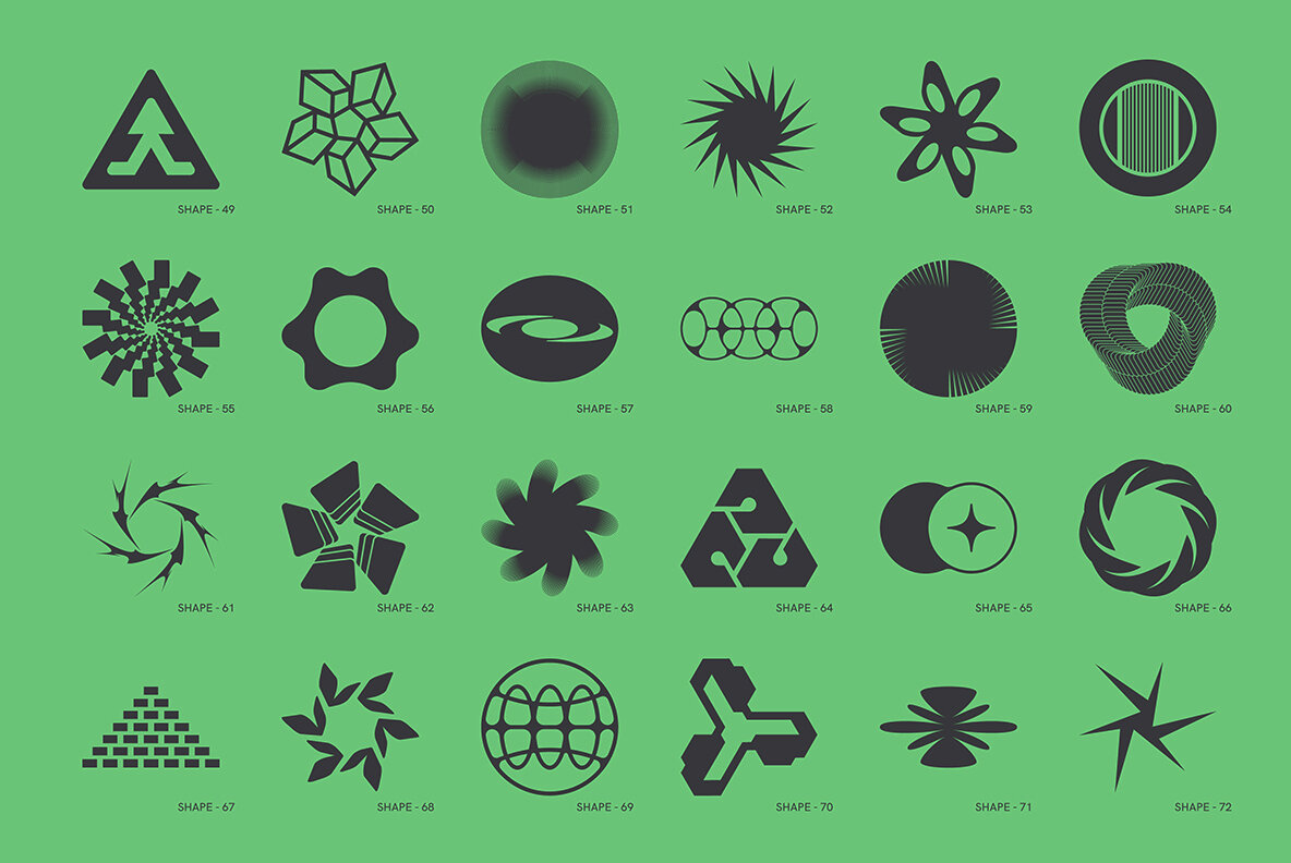 120 Abstract Geometric Shapes Part 4 4