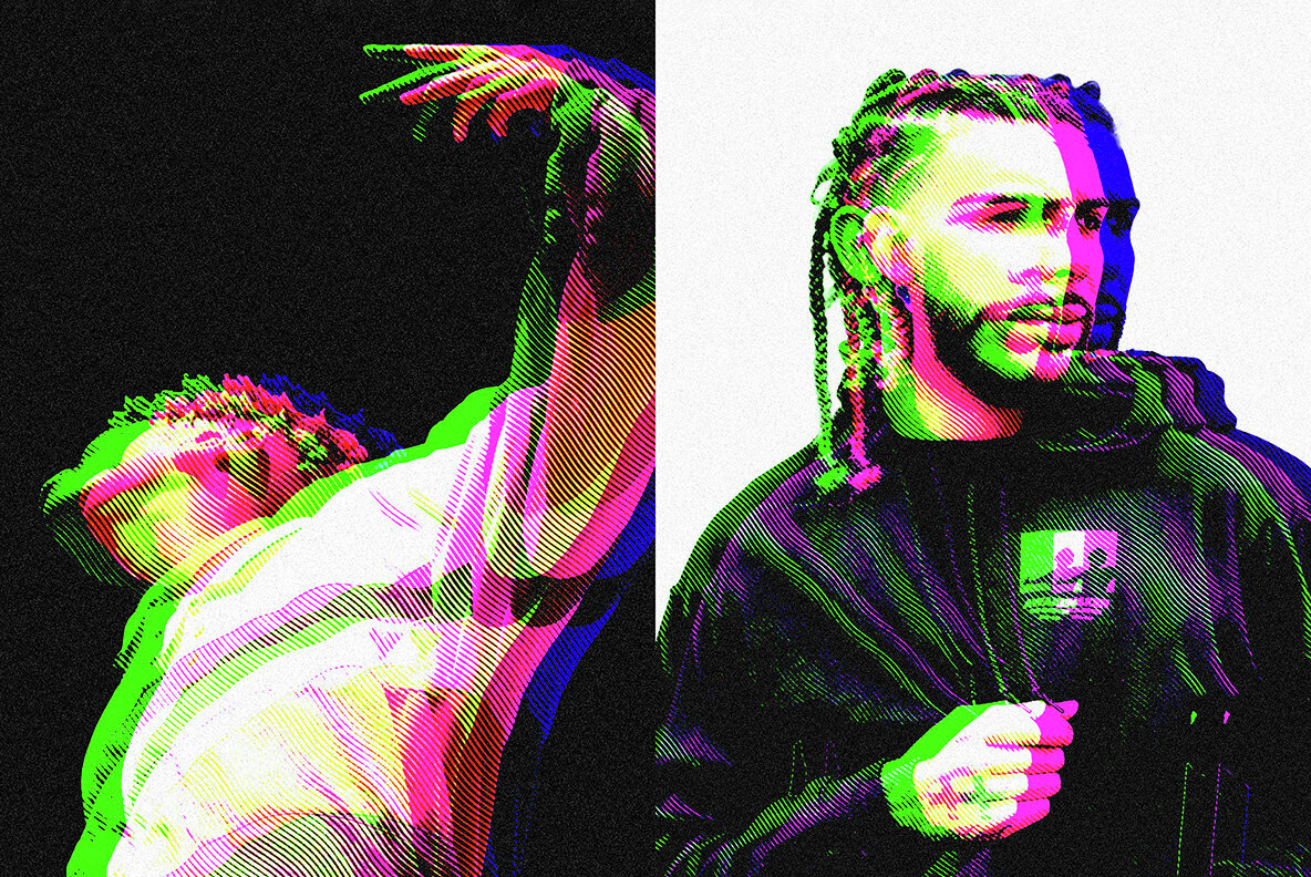 Triple Halftone Exposure Photo Effect 5