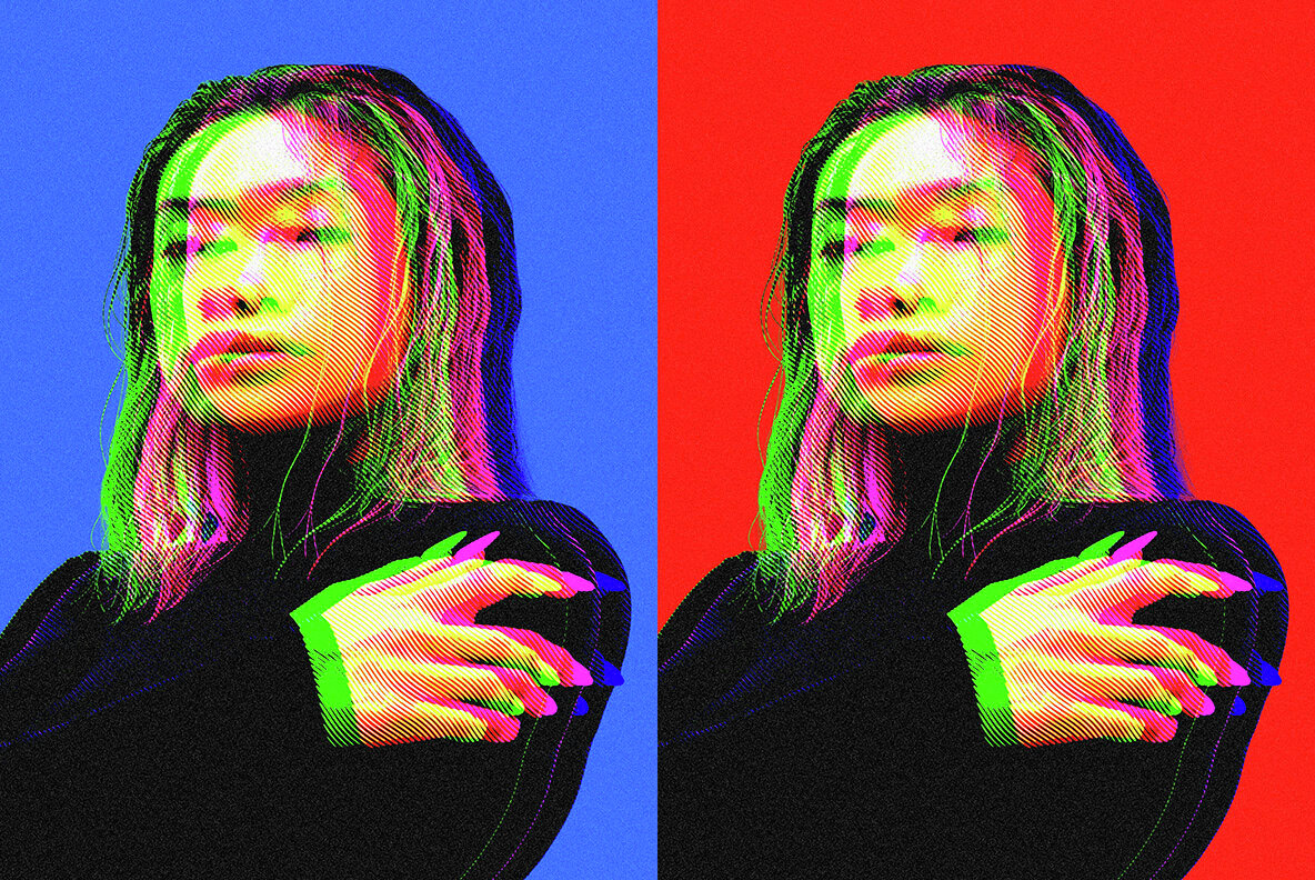 Triple Halftone Exposure Photo Effect 7