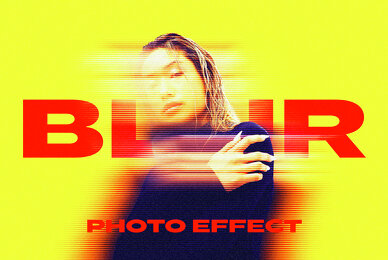 Stripe Motion Blur Photo Effect