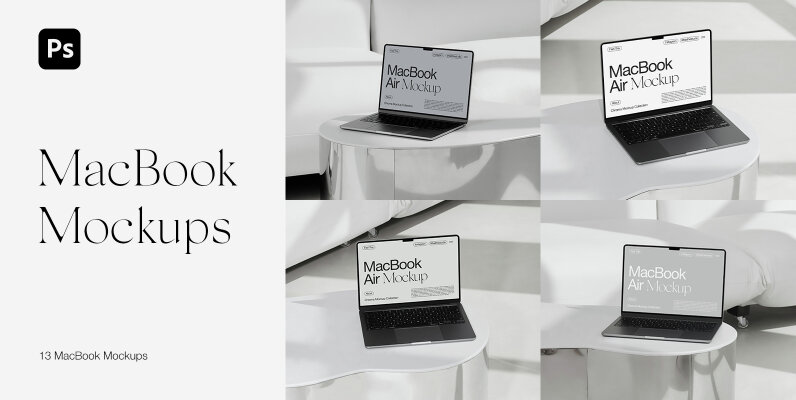 MacBook Air M2 iPhone 14 Pro Mockups