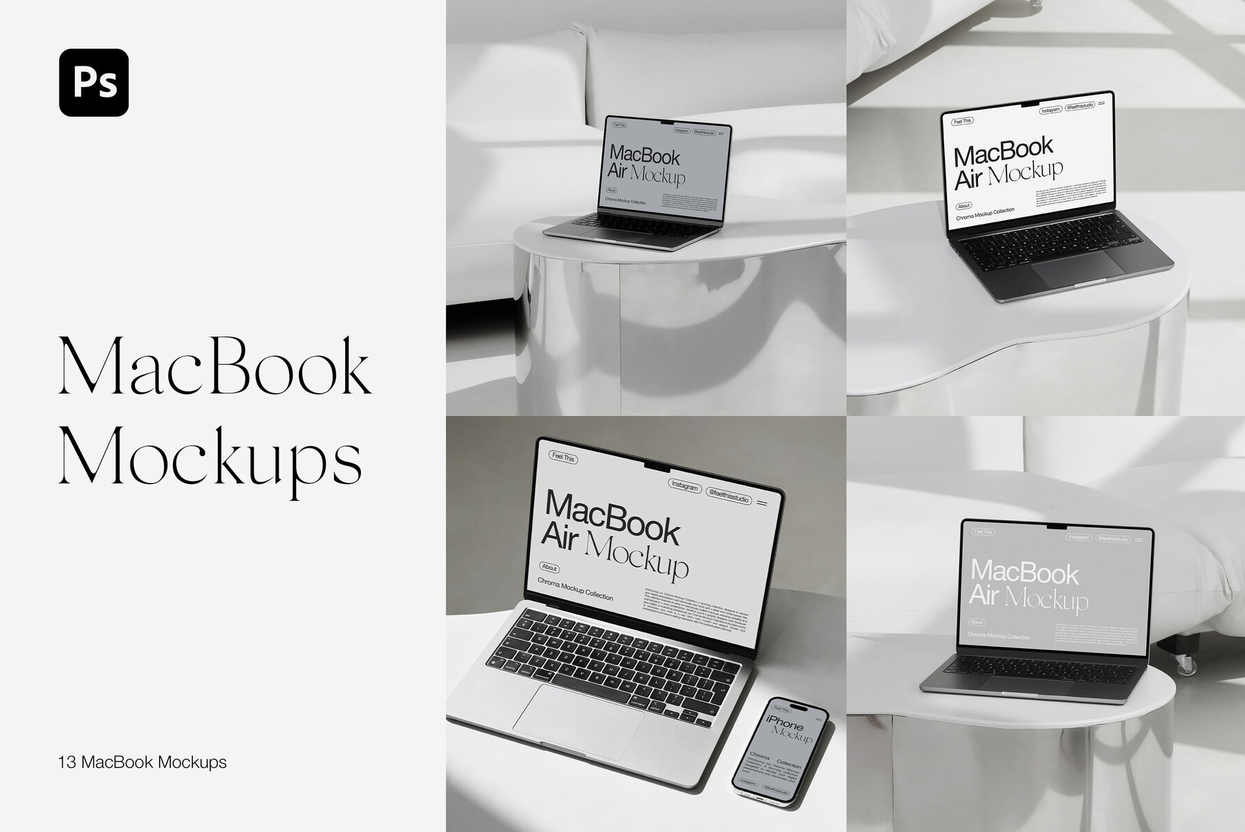 MacBook Air M2 iPhone 14 Pro Mockups 1