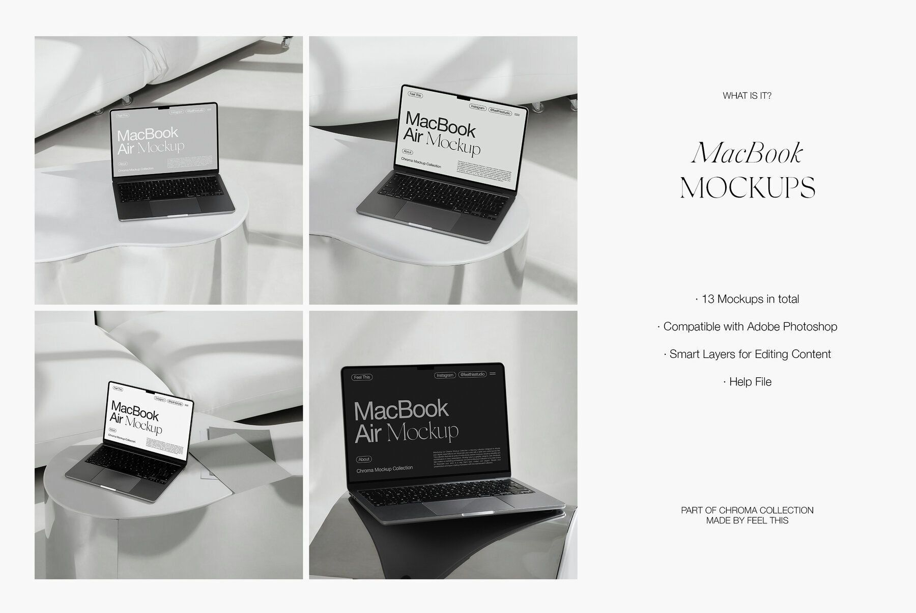 MacBook Air M2 iPhone 14 Pro Mockups 2