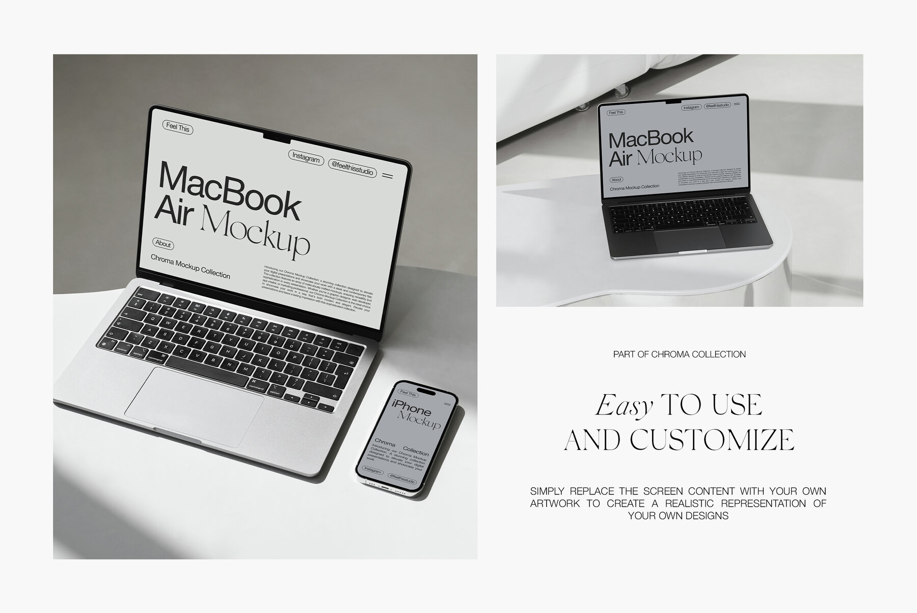 MacBook Air M2 iPhone 14 Pro Mockups 5