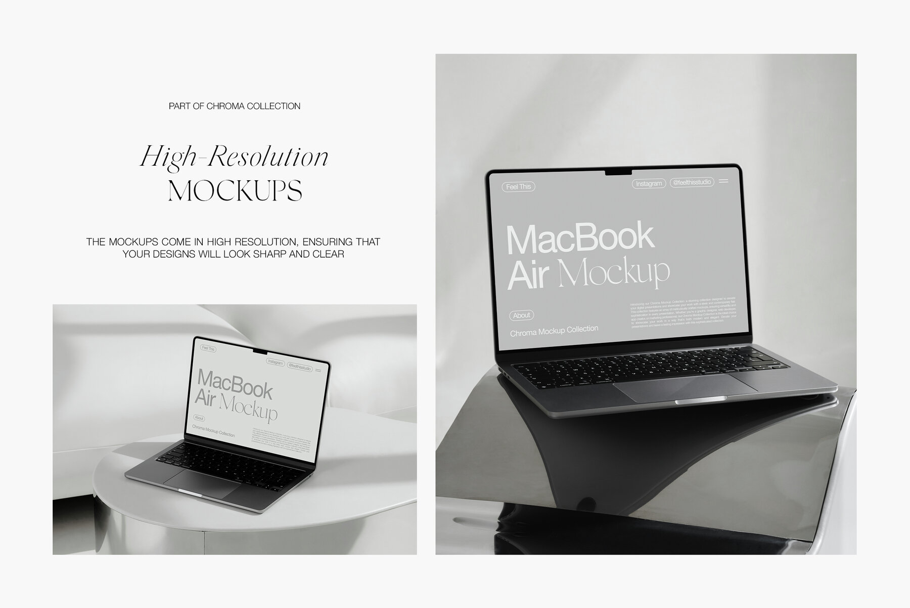 MacBook Air M2 iPhone 14 Pro Mockups 6
