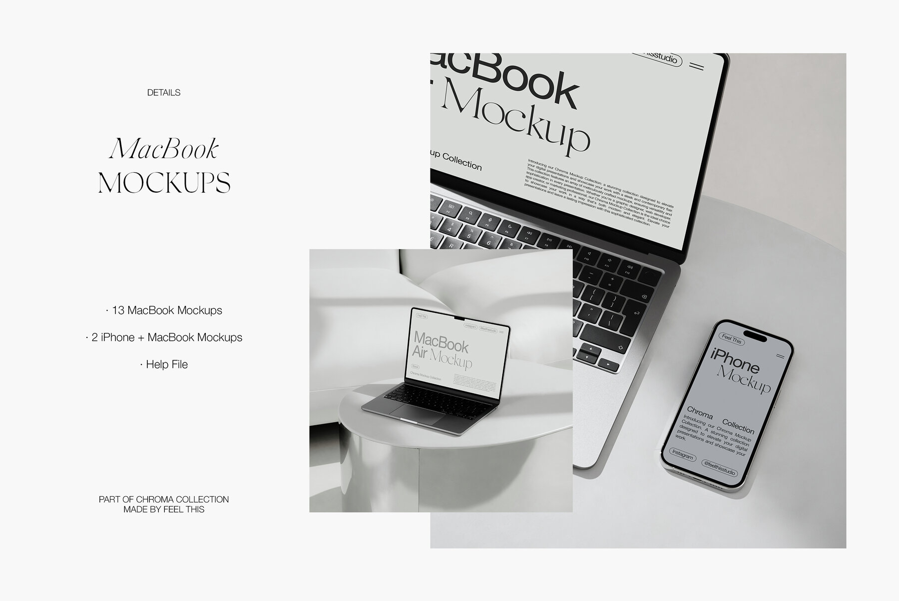 MacBook Air M2 iPhone 14 Pro Mockups 7