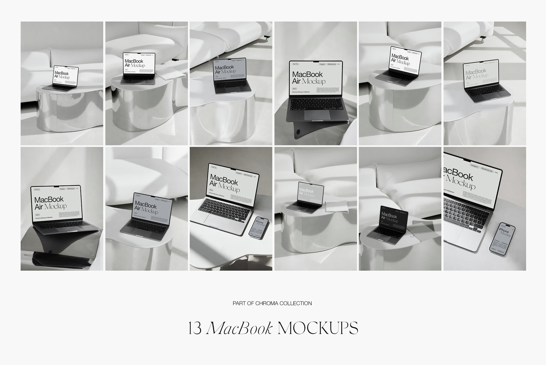 MacBook Air M2 iPhone 14 Pro Mockups 9