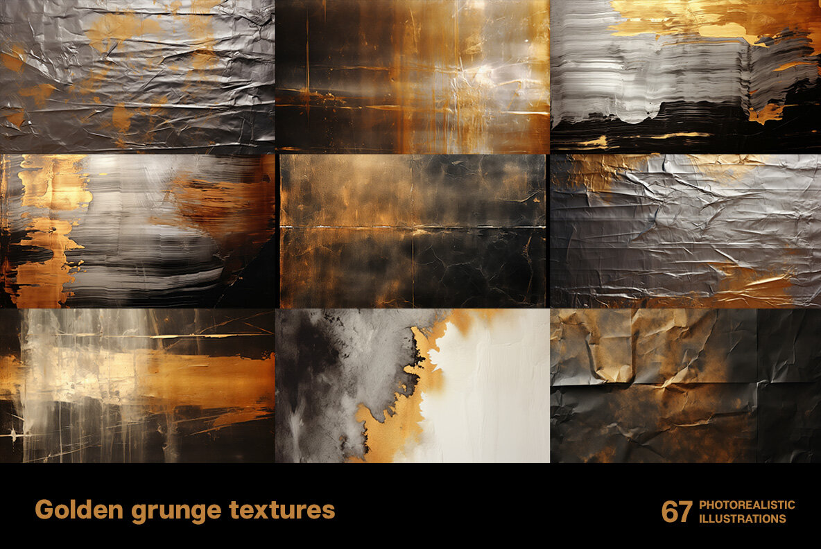 Golden Grunge Textures 6