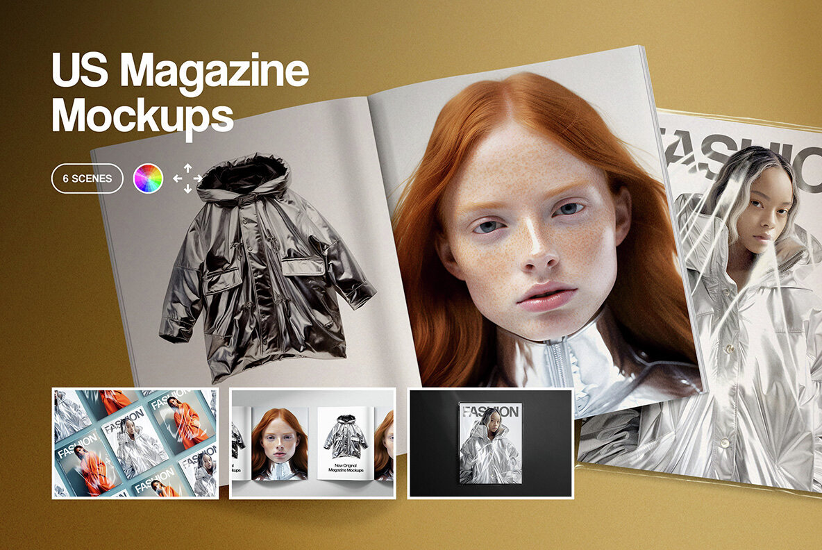 US Letter Size Magazine Mockups 1