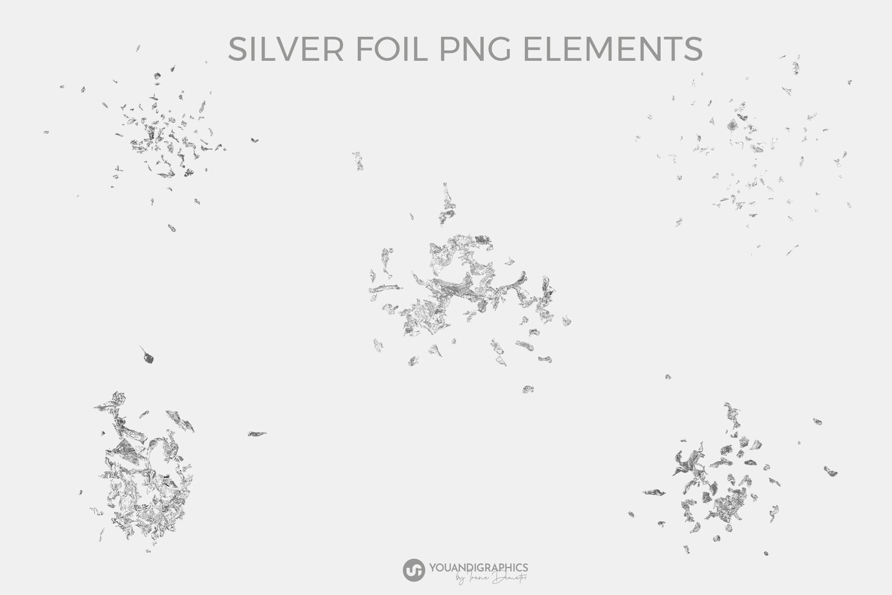 Gold   Silver Foil PNG Elements 13