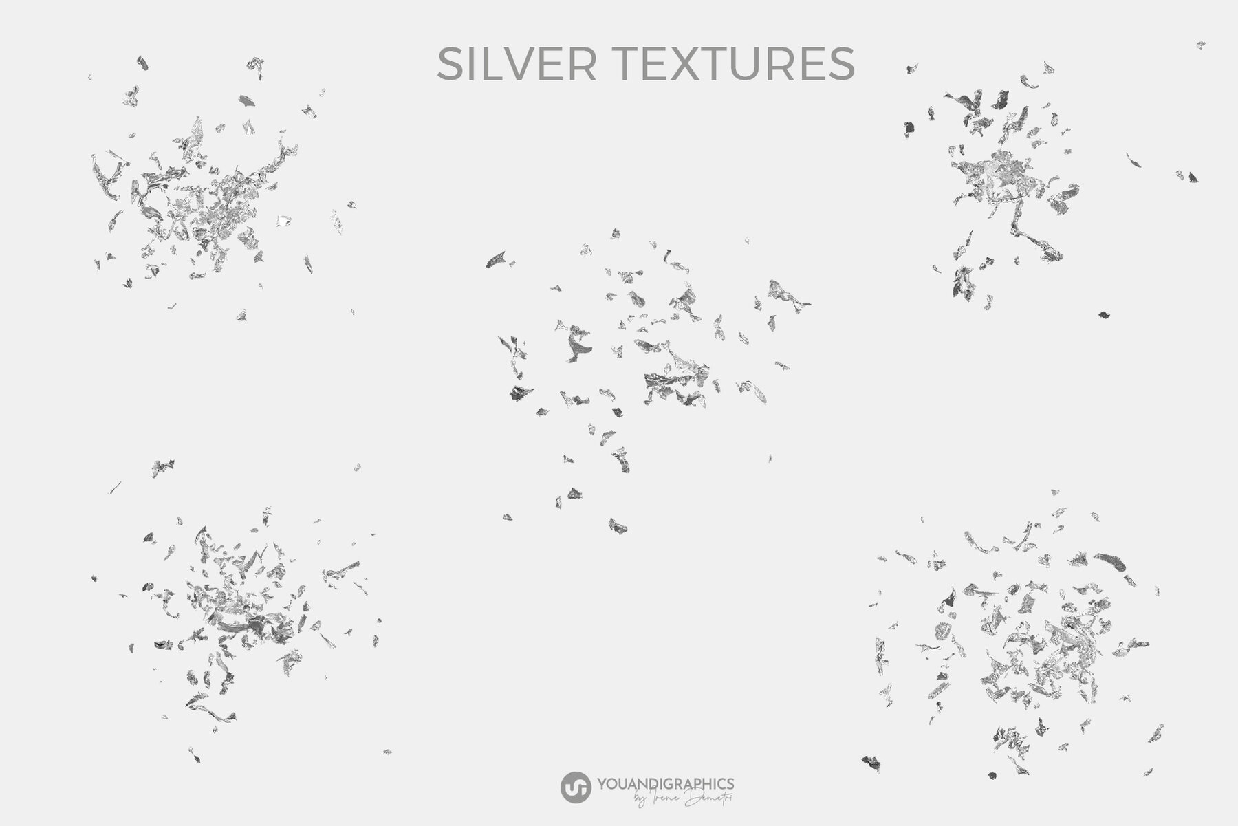 Gold   Silver Foil PNG Elements 14