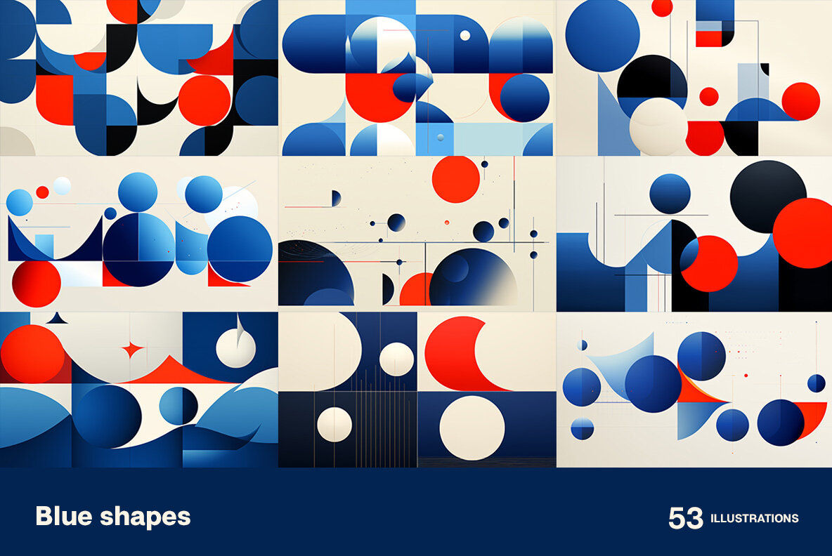 Blue Shapes 4