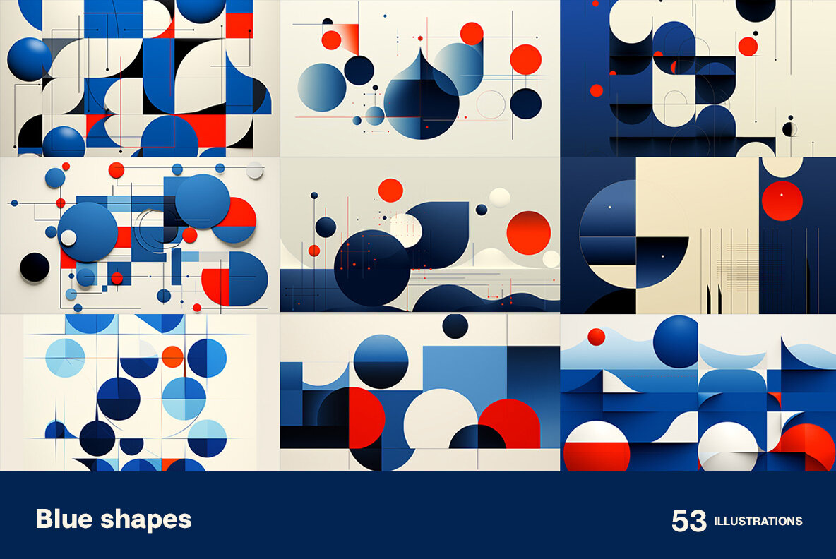 Blue Shapes 5